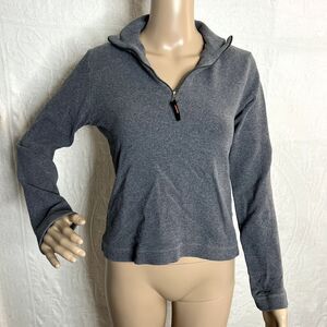 Banana Republic Gray Quarter Zip Sweater